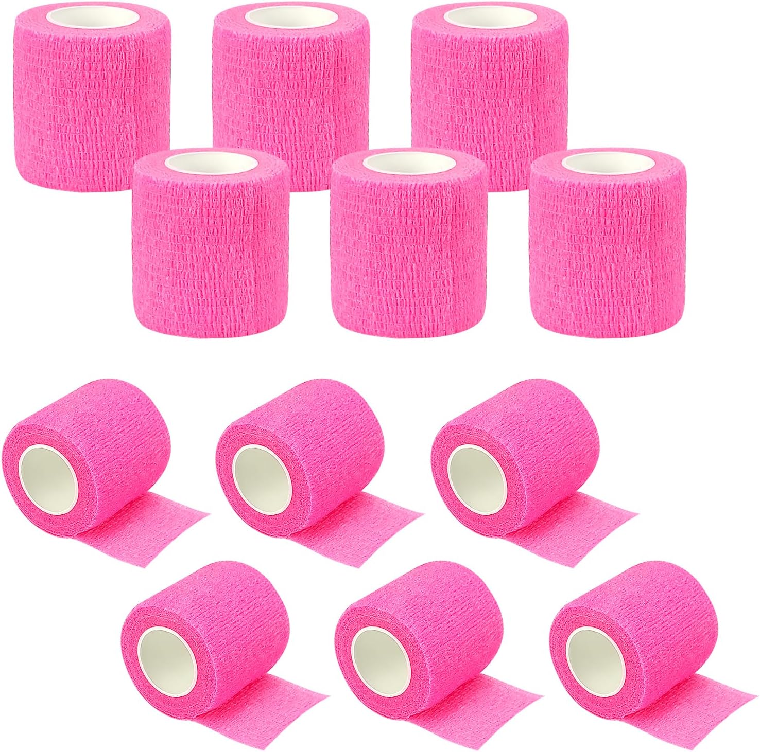 12 Rolls Athletic Pre Wrap Tape,2 Inch x 5 Yards Self Adhesive Bandage Wrap Cohesive