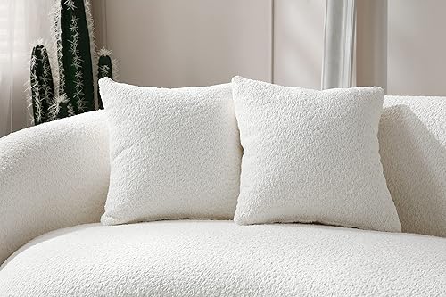 Miniatura 9 de Moderno sofá curvado de nube, asiento modular con orientación derecha, con diván y almohadas, sofá modular minimalista de lujo, tapizado en forma de