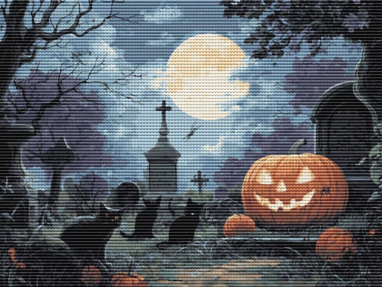 Akcesoria do malowania diamentowego, Halloween krzyż diamentowy obraz, 5D pełny diamentowy obraz dla dorosłych i dzieci, haft krzyżykowy zestaw artystyczny, rzemiosło do dekoracji ścian domu, 80 x 110