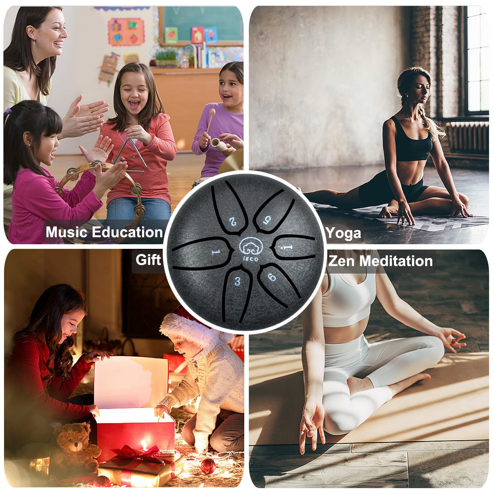 Mini Tamburo A Lingua D'Acciaio 3 Pollici - 6 Note Per Meditazione E Bambini - Foto 9