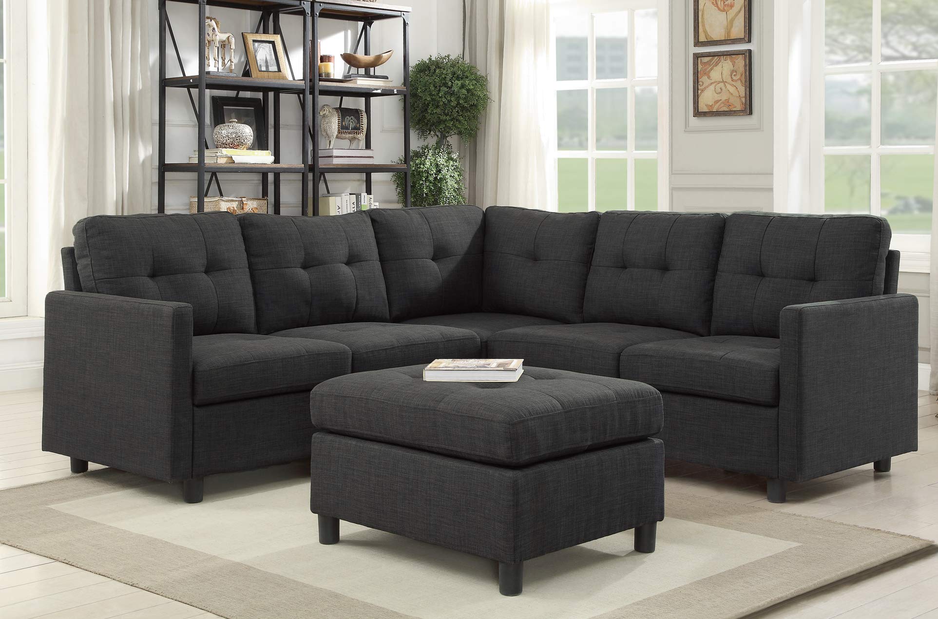 Buy Sectional Sofa Couch Living Room Sectional Ottoman Set 5 Seater