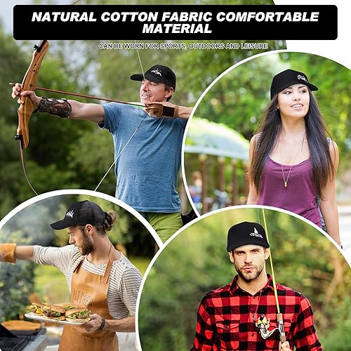 Miniatura 4 de Hercicy 12 gorras de béisbol bordadas con diseño de pino de montaña escarchada, gorra de béisbol ajustable para hombres y mujeres, pesca, golf,