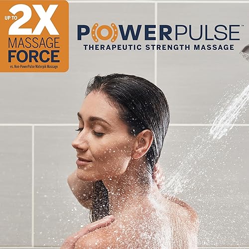 Miniatura 5 de Waterpik ShowerClean Pro QCM-769ME - Cabezal de ducha de mano de alta presión con lavado de chorro de potencia integrado, limpiador de ducha en