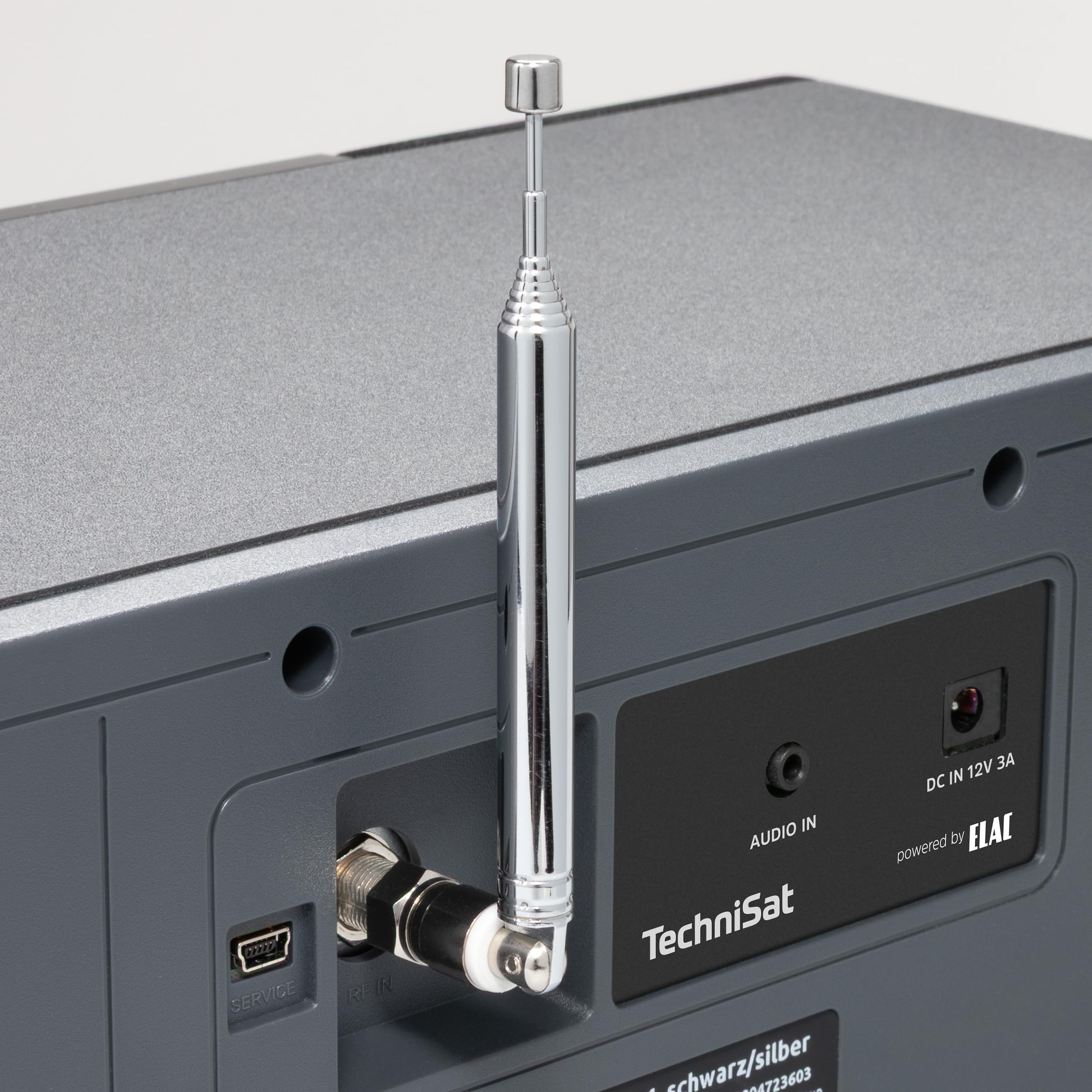 TechniSat DAB+/FM Teleskop Stabantenne mit Montagewerkzeug – schraubbare Antenne mit F-Stecker für Radio, Stereoanlage, Radio-Tuner, AV-Empfänger, Verstärker, HiFi-Receiver