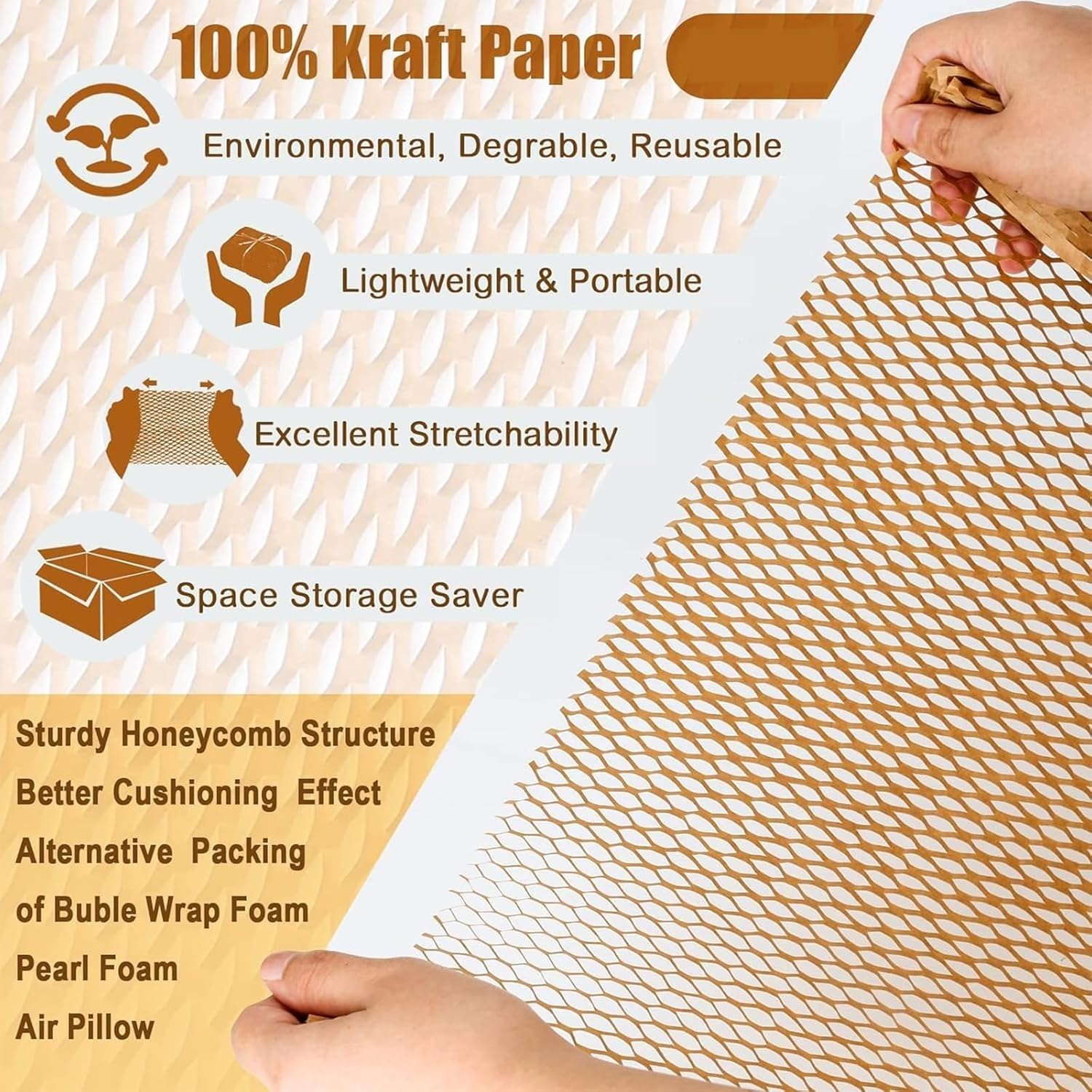 Distributeur manuel de rouleaux de papier d'emballage en nid d'abeille, support de rouleau de papier en nid d'abeille à double axe, machine d'étirement de papier en nid d'abeille, support de papier
