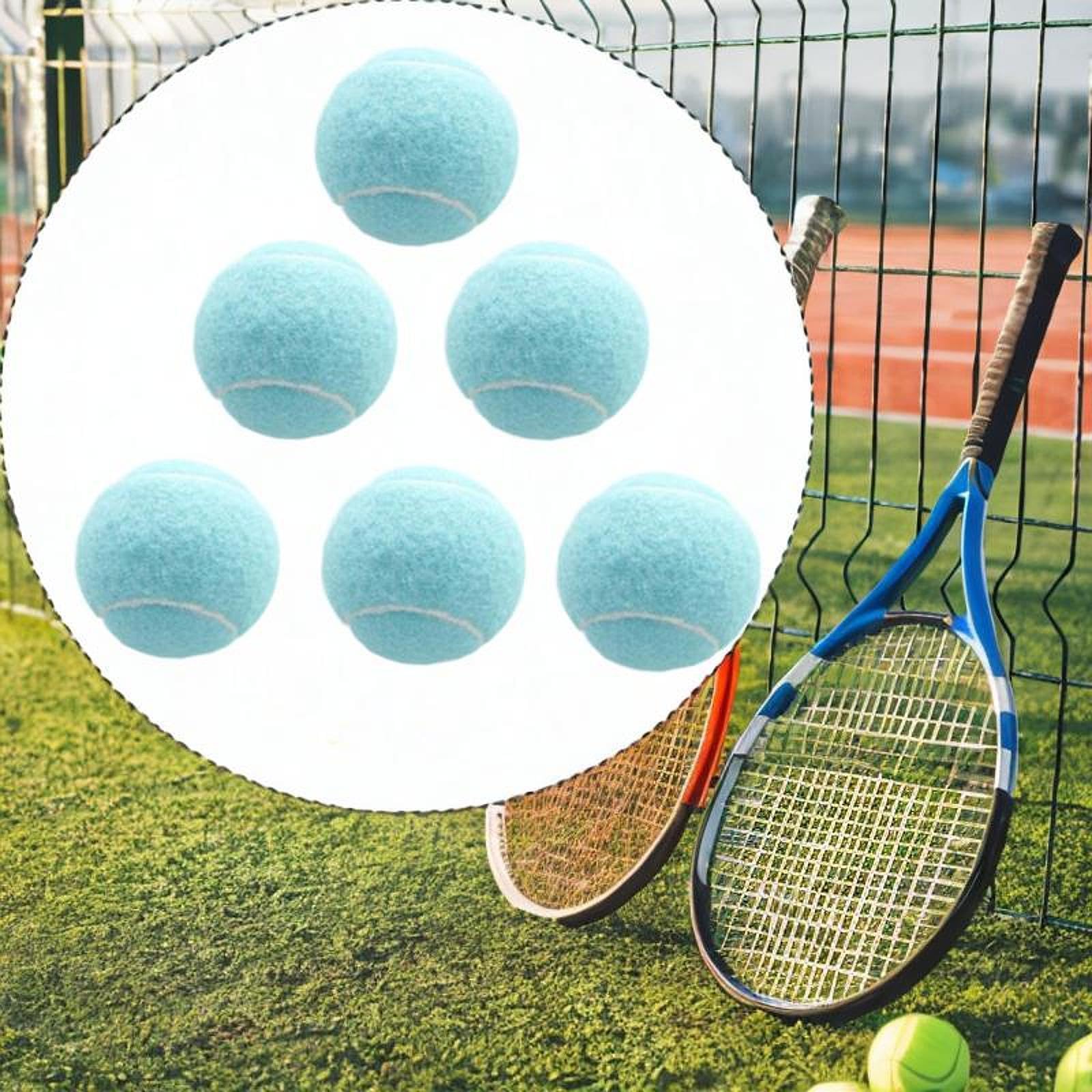 Perfeclan Balles de Tennis résistantes à l'usure, 6 pièces, balles d'entraînement Professionnelles, élastiques pour Les activités en Salle, débutants et