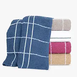 Kit 5 Panos de Prato Listrado Felpudo Para Cozinha 100% Algodão - 45x60cm