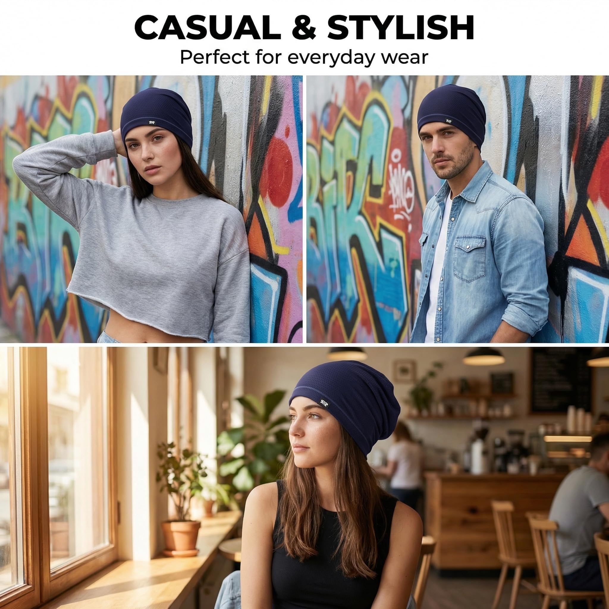 LONGLONG 2 Pack Summer Beanies - Lightweight Breathable Cooling Skull Caps for Women Men Sports & Daily Wear — view 7