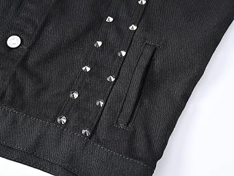Men's Punk Denim Vest Sleeveless Jean Jackets With Rivets
