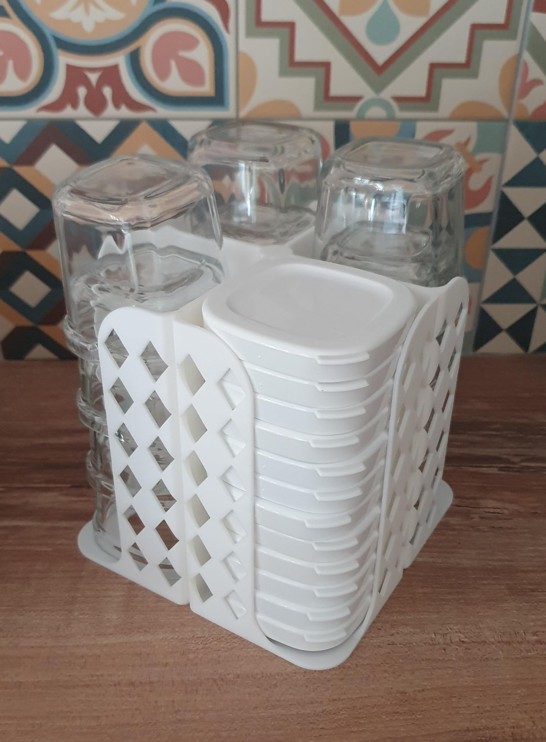 Conservazione 12 vasetti e coperchi per yogurtiera SEB multi delizie, Made in France (bianco)