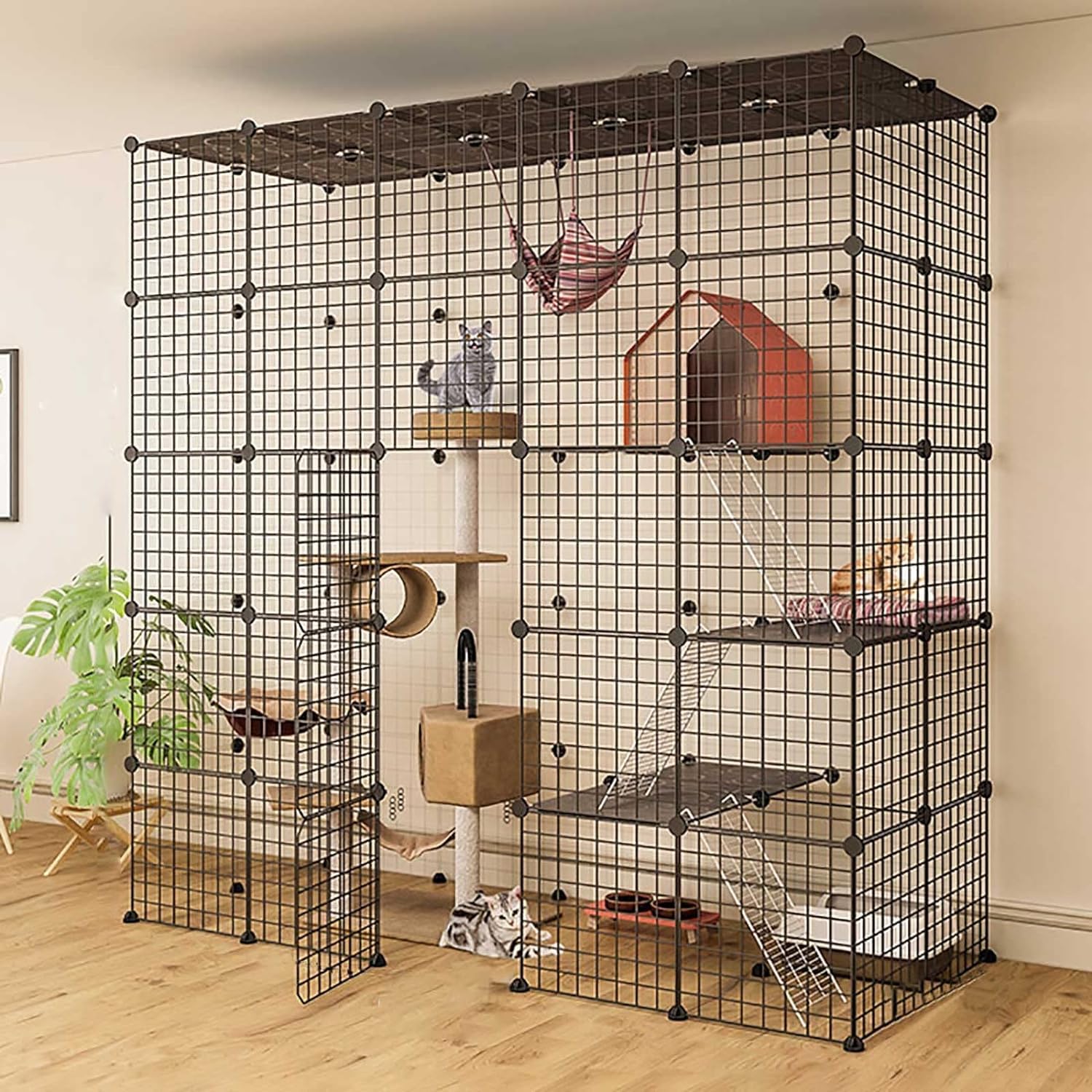 Niche pour chat avec porte résolvant les problèmes de griffures sur vos meubles