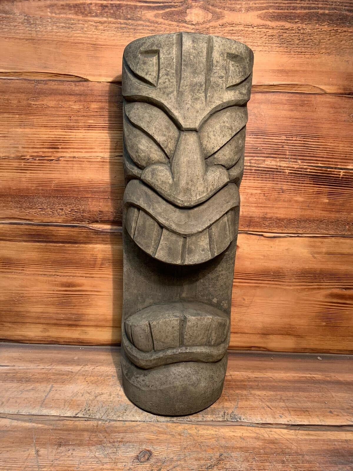 J And L Stone Ornaments Brown Stone Garden Large Totem Pole Easter Island African Head Tiki Statue Ornament