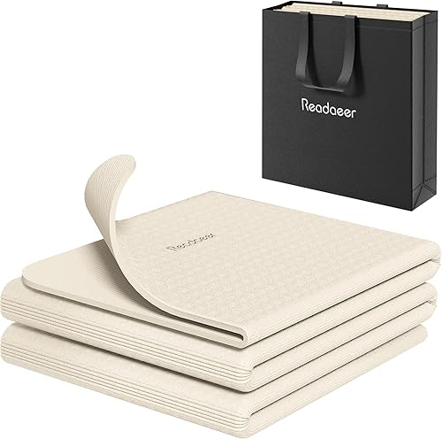 Readaeer Esterilla de yoga plegable para viajes, tapete de yoga plegable de 0.236 in de grosor con bolsa de transporte, tapete antideslizante de TPE disponible en Yaxa Colombia