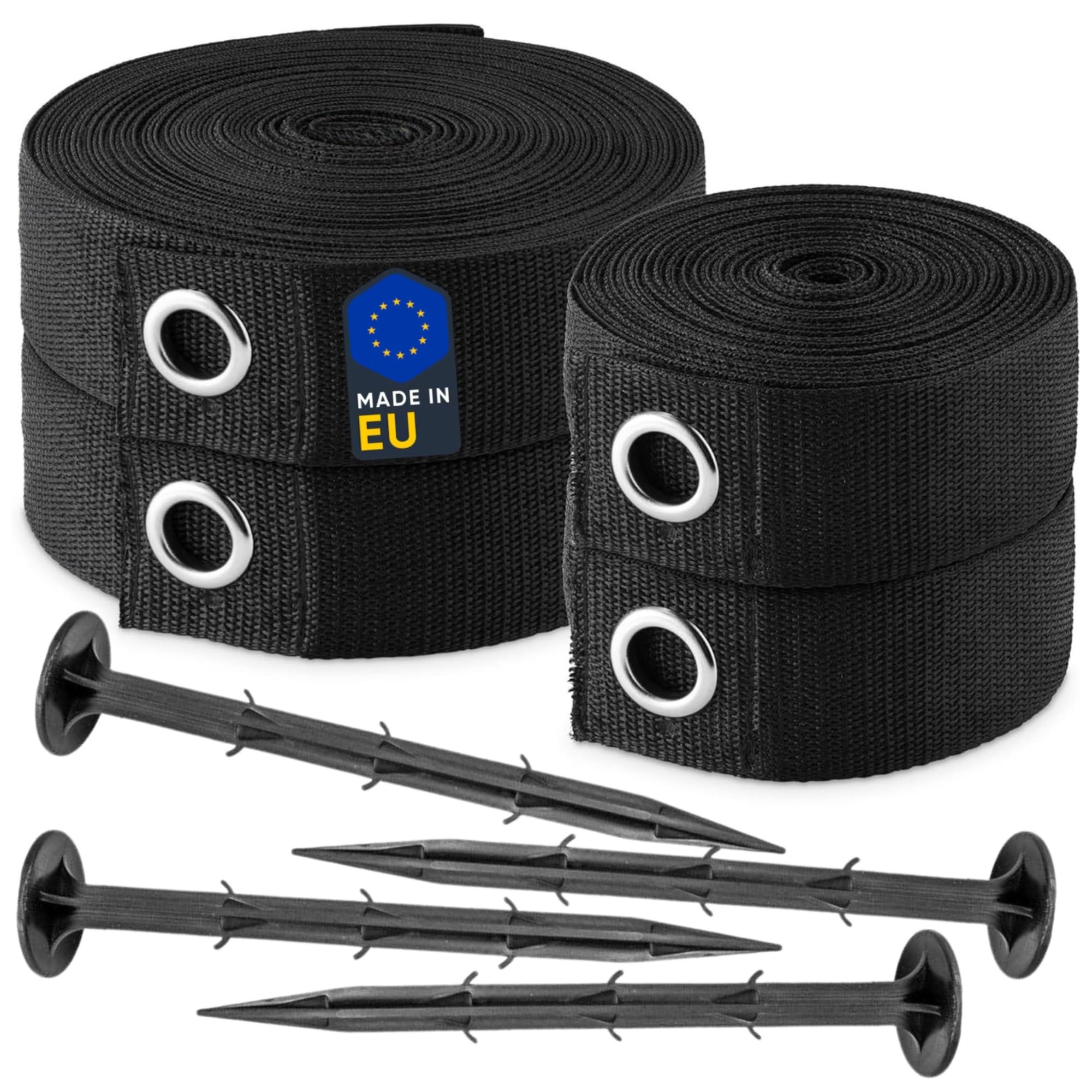 Lignes Terrain Badminton 6x12 m Bandes de Marquage Terrain 25 mm Kit avec 4 Piquets Lignes de Jeu Badminton Volleyball Tennis