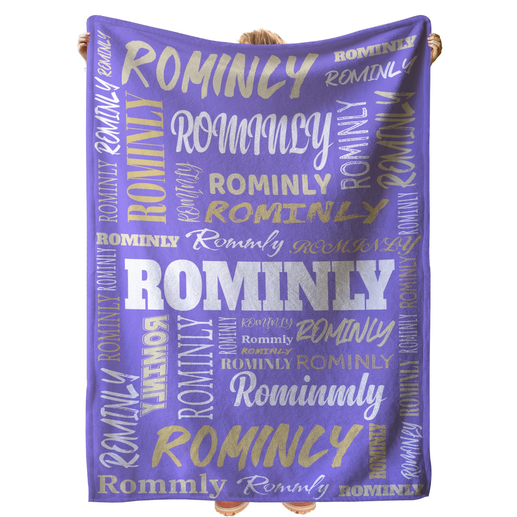 DZWSZ Personalised Name Blanket, Personalised Baby Blankets with Name, Custom Throw Blanket for Bed, Customized Soft Blanket for Kids Adults Gift for Mothers Fathers Day Birthday Anniversary Wedding