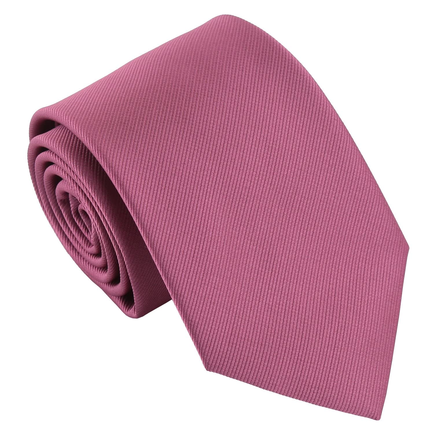 DQT Men's Plain Twill Wedding Formal & Business 8cm Classic Tie - Grape