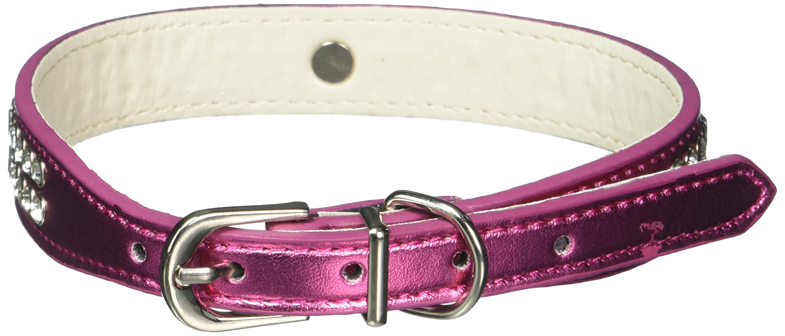 DD Design Celebrity Rhinestone Dog Collar, Large, Pink