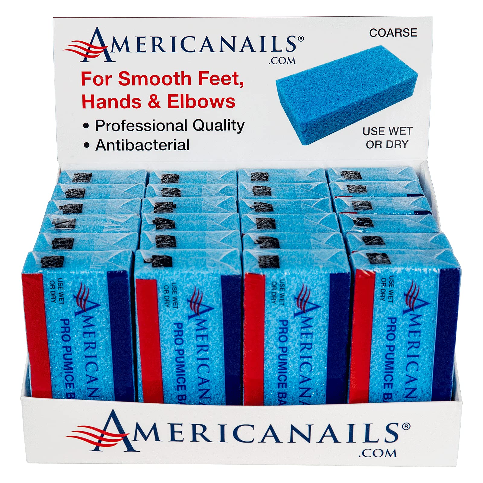 Americanails Pro Pumice Bar Display 24ct