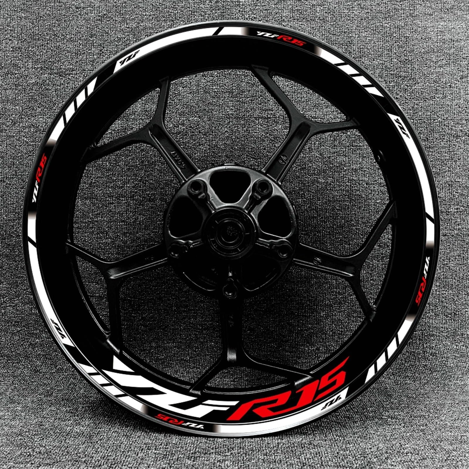 Motorcycle Wheel Rim Decal Decorative Hub Waterproof Reflective Sticker for Yamaha YZF R15 Decorative(Color6)
