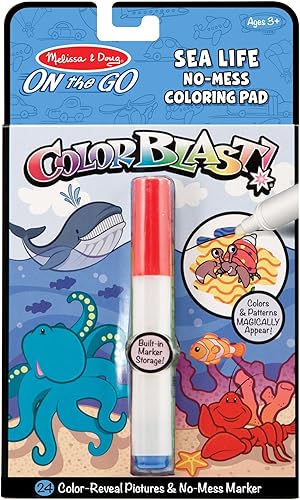 Blast colorido Melissa & Doug, artwork, colores marinos vivos, Explosión de color - Vida marina