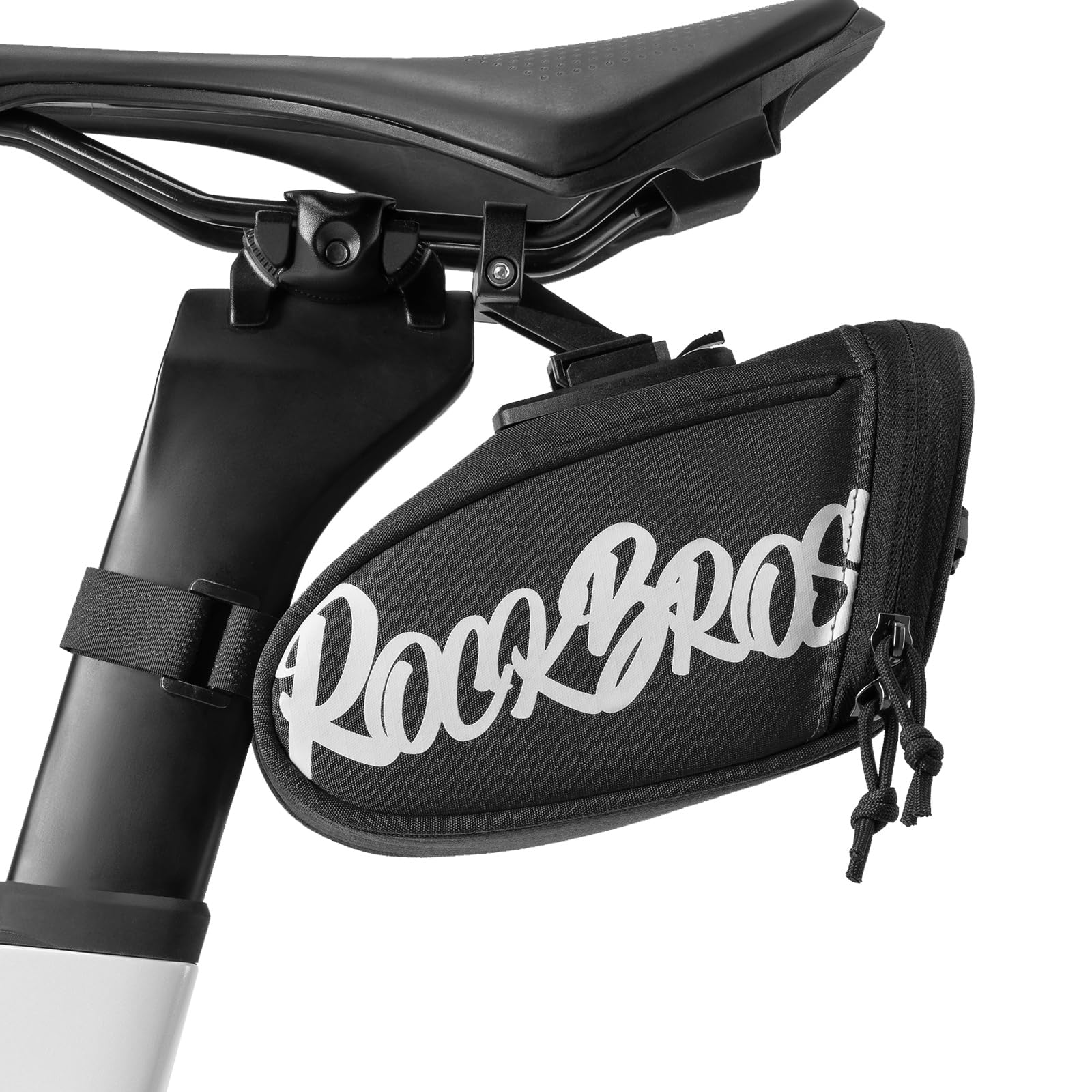 ROCKBROS Bicycle Saddle Bag Portable Saddle Bag for Road Mountain Gravel and Folding Bikes Bicycle Accessories Black