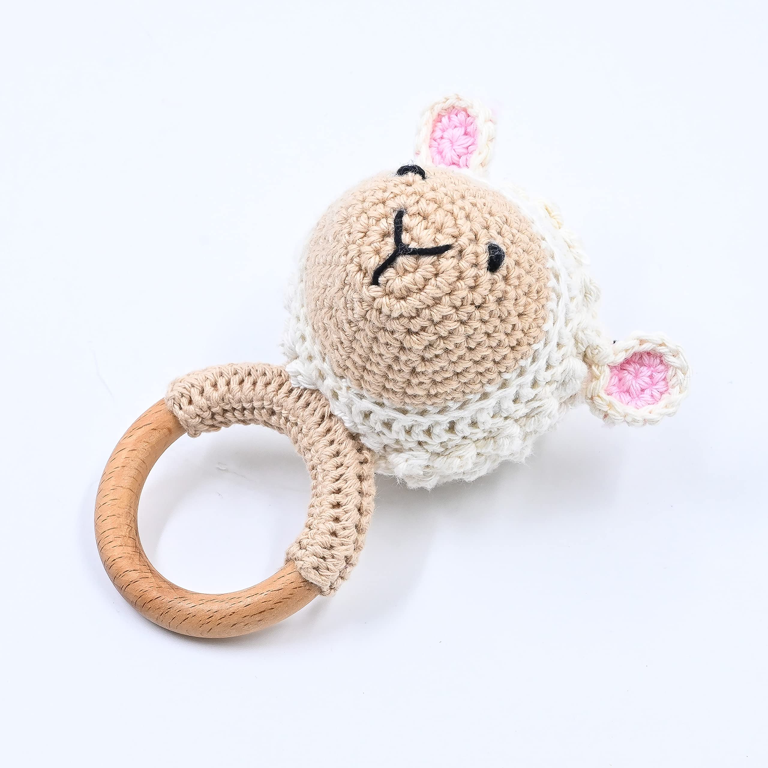 OckyBear: Crochet Rattle Toy (0+ Years) | Shaker Toy | Explore Soothing Sounds & Textures | Smooth Organic Wooden Key | Soft Toy for Newborn, Infants and Toddlers (Baa Baa Bandit: Sheep Rattle) (B0BGLWG655) Amazon Price History, Amazon Price Tracker