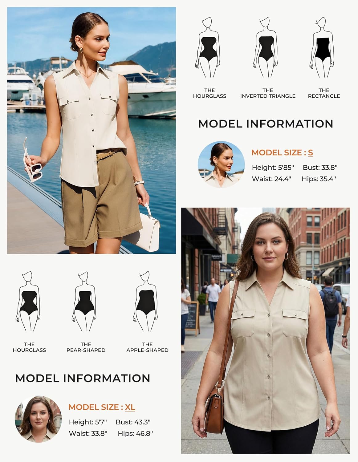 GRACE KARIN Women Sleeveless Button Down Shirts, Summer Solid Dressy Casual Blouse, V Neck Tank Top Business Work 2026 Trendy - Image 4