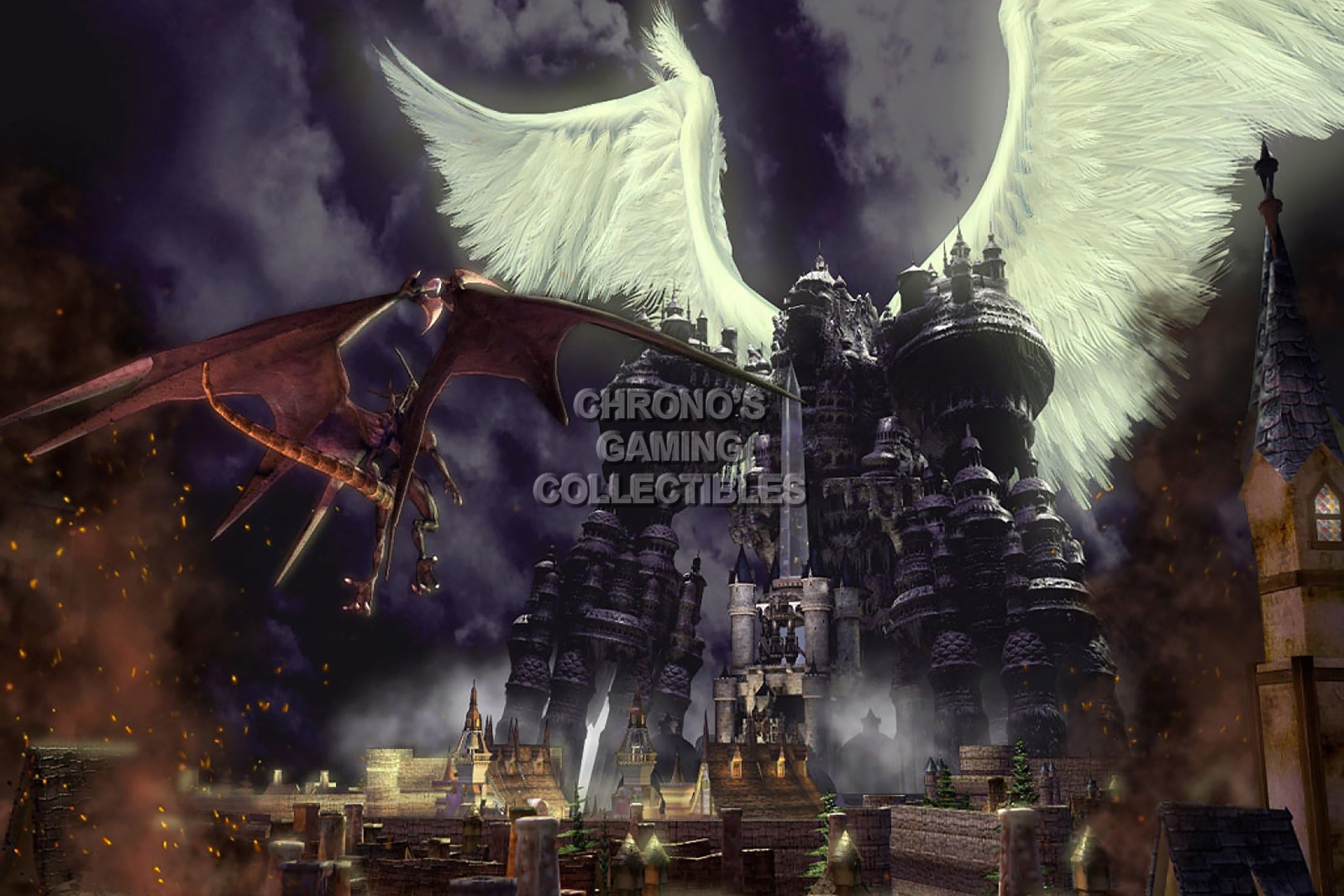 PrimePoster -Final Fantasy IX Bahamut VS Alexander Poster Glossy Finish Made in USA - YFIX002 (24" x 36" (61cm x 91.5cm))