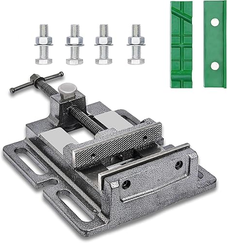 Miniatura 7 de Prensa de taladro, tornillo de banco resistente de 4 pulgadas, tornillo de banco de abrazadera de banco, tornillo de prensa de taladro con