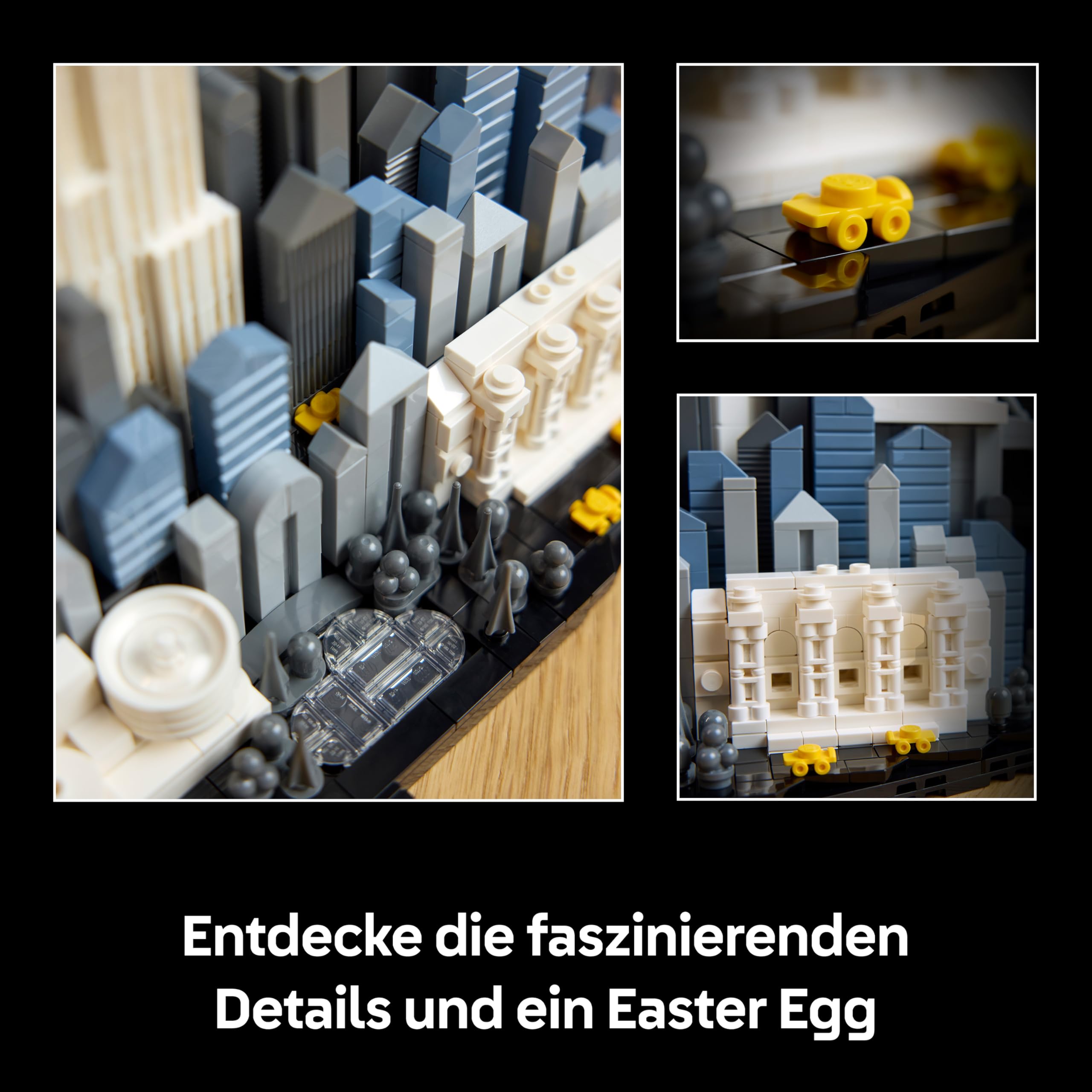 LEGO Architecture New York City – The Big Apple - Miniatur Bauset für Erwachsene - 3D Regaldekoration mit Wahrzeichen inkl. Empire State Building und Brooklyn Bridge - DIY Geschenkidee - 21066