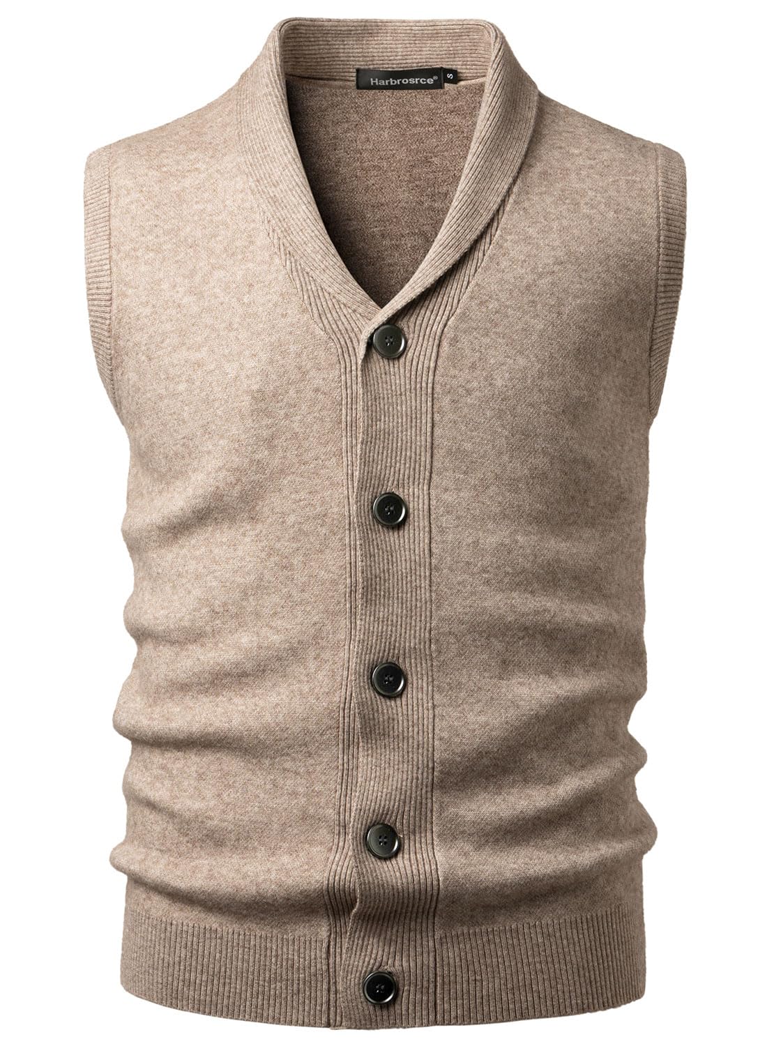 Chalecos de Punto para Hombre Jerséis sin Mangas Cárdigan con Botones