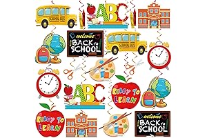 36 Pcs Back to School Decorations Hanging Swirls