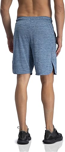 Miniatura 3 de Shorts deportivos de secado rápido con bolsillos y dobladillo lateral para hombre, shorts para gimnasio y entrenamiento