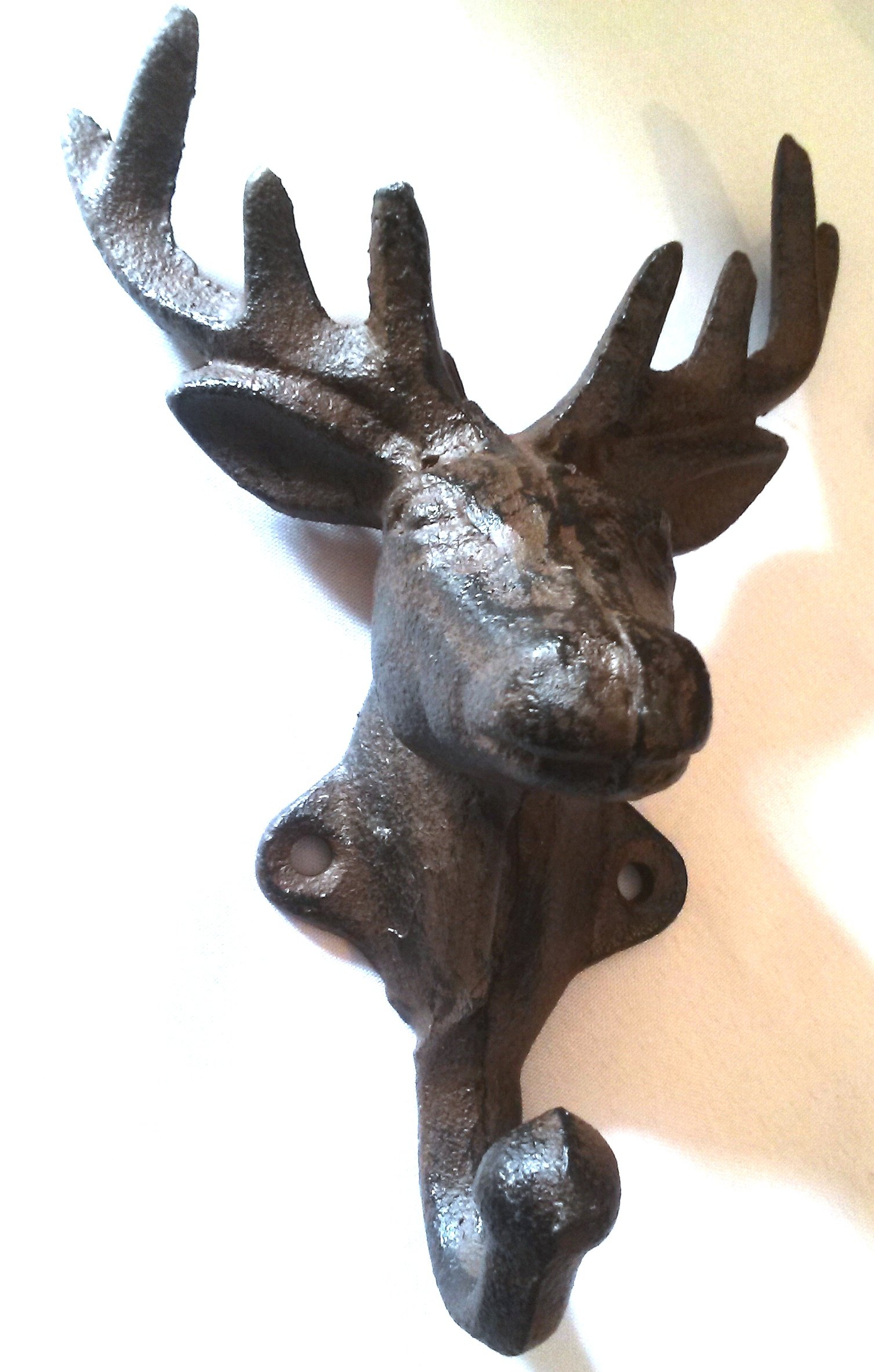 Antique Reproduction Cast Iron Buck Deer Wall Hook