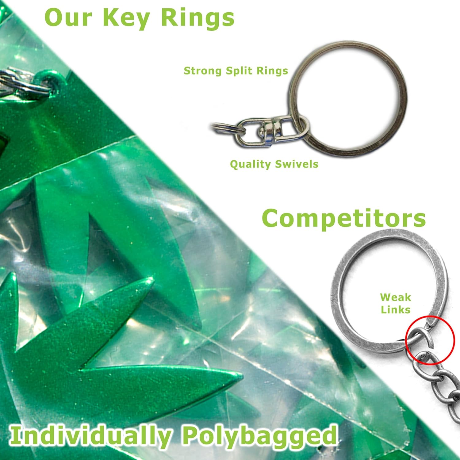 Cannabis Keychain Bottle Opener - Blank - 1, 10, 20, 50, 100 Packs