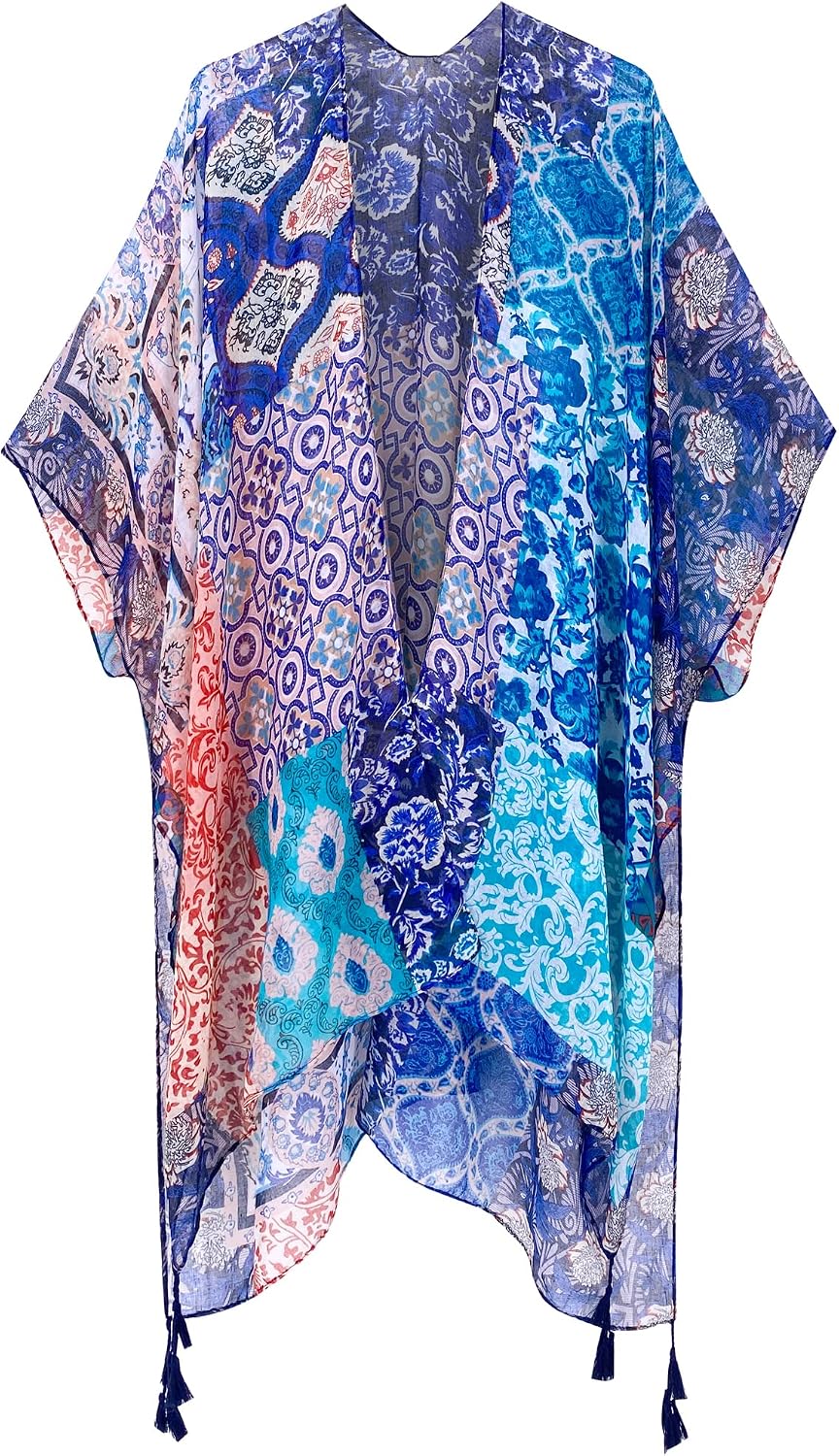 Beautiful Nomad Womens Kimono Swimsuit Coverups Beach Cardigan Swimwear image 2