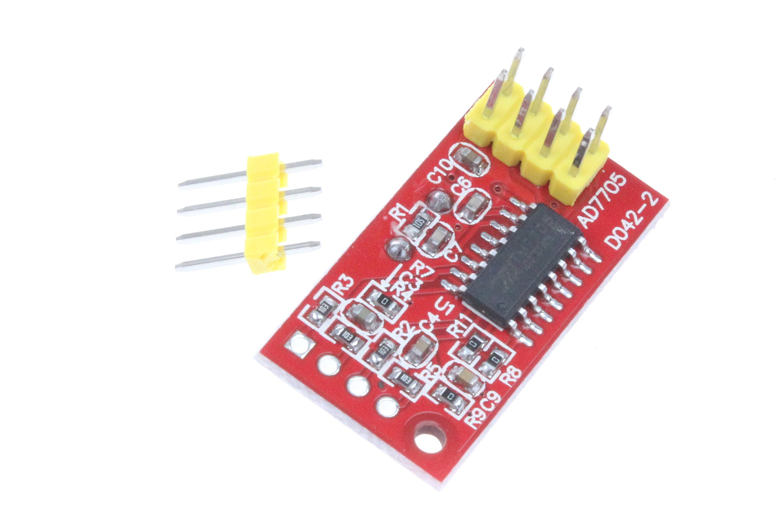 NOYITO AD7705 Dual 16-Bit ADC Data Acquisition Module Input Gain Programmable SPI Interface TM7705