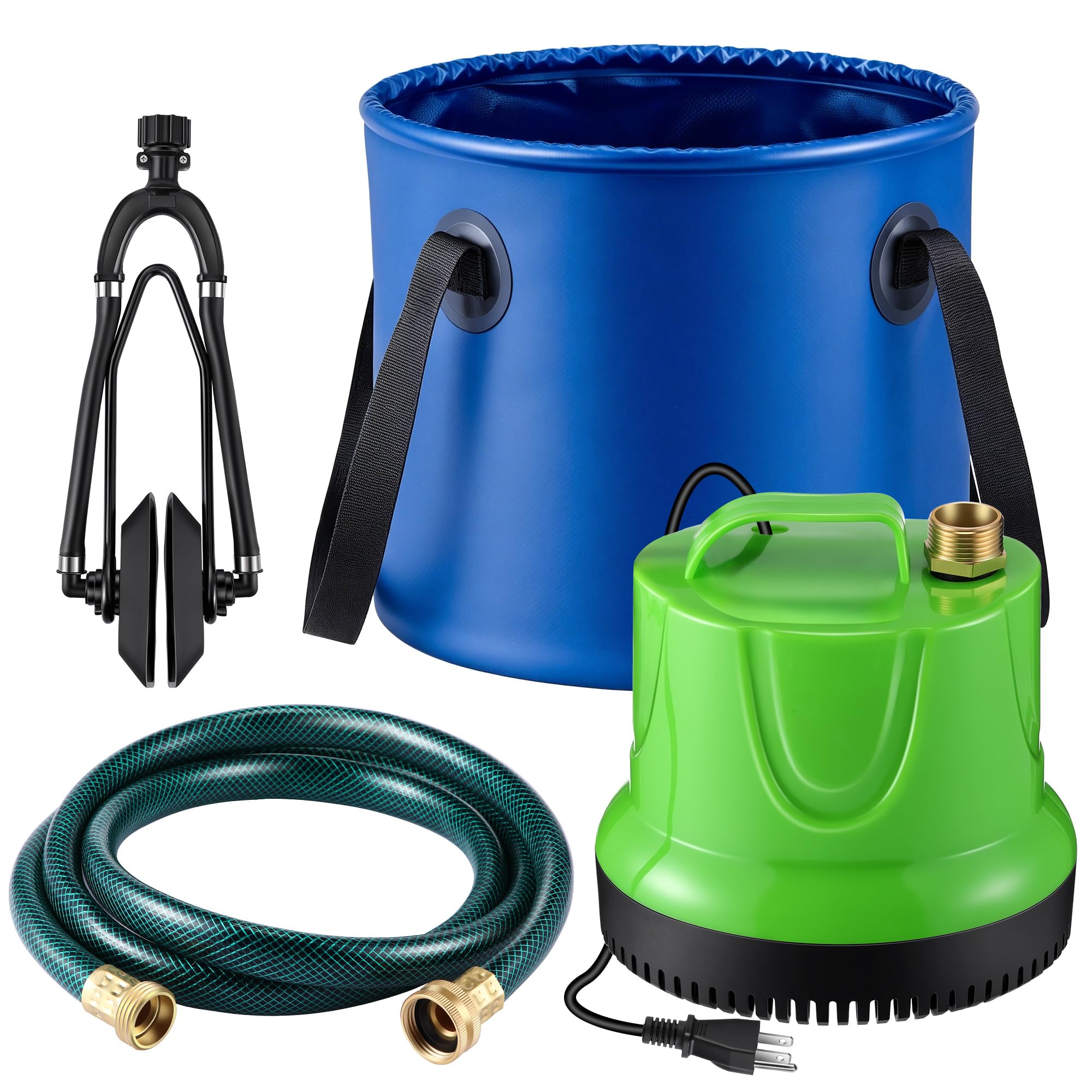 Dreyoo Boat Winterizing Kit, Motor Flush and Winterizer System, Boat Motor Cleaning Kit - 1/6HP Pump, Flusher, 5 Gallon Bucket, 5.9 FT Hose, Marine Antifreeze Not Included