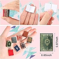 Vista 2 de 1: 12 miniaturas a escala de libros de casa de muñecas, mini libros en miniatura, accesorios para casa de muñecas, modelo atemporal
