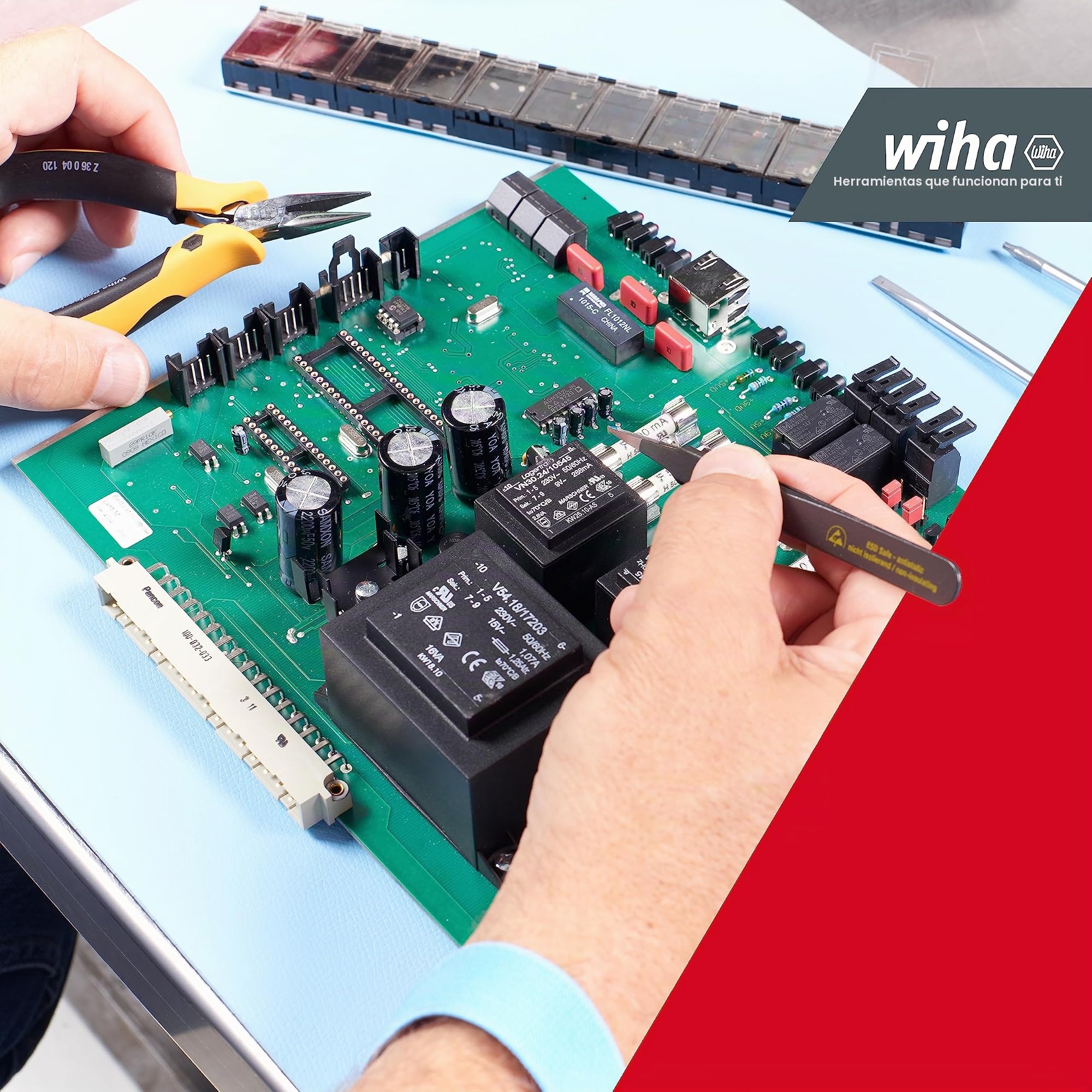 Wiha Juego de pinzas SMD Professional ESD en surtido de 5 unid. incl. caja (32349)