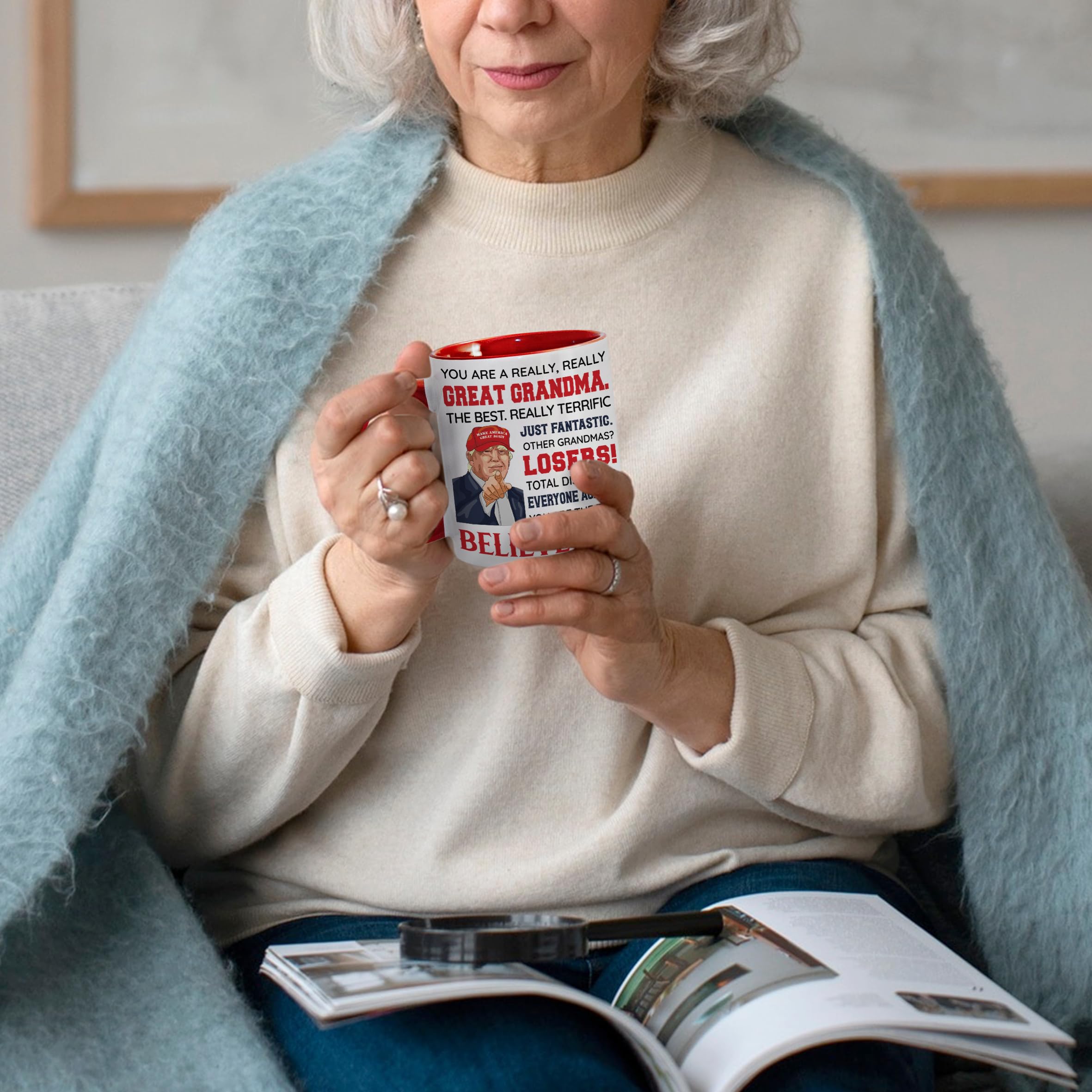 Taza de cerámica con la frase "Best Grandma Ever", regalos para abuela de nieto, nieta, nietos, nietos, regalos divertidos para abuela, día de la madre, regalo de cumpleaños para abuela, taza