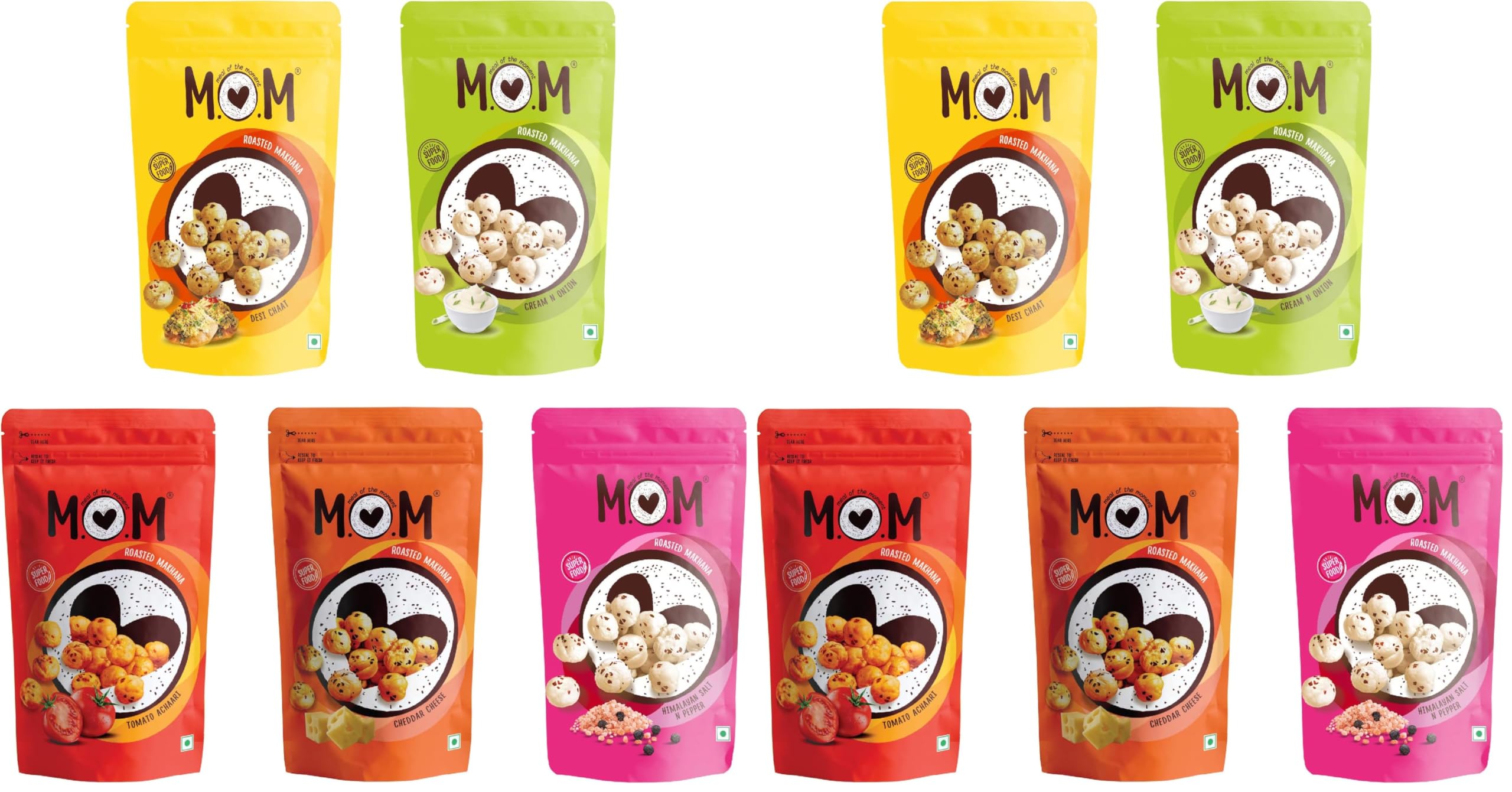 MOM - Meal of the Moment, Roasted Makhana Pack of Himalayan Salt