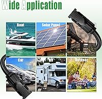 Vista 7 de Cable de extensión solar de doble cable de 6 pies – Conector de panel solar de 10 AWG (6 mm²), con conectores solares IP67 macho/hembra