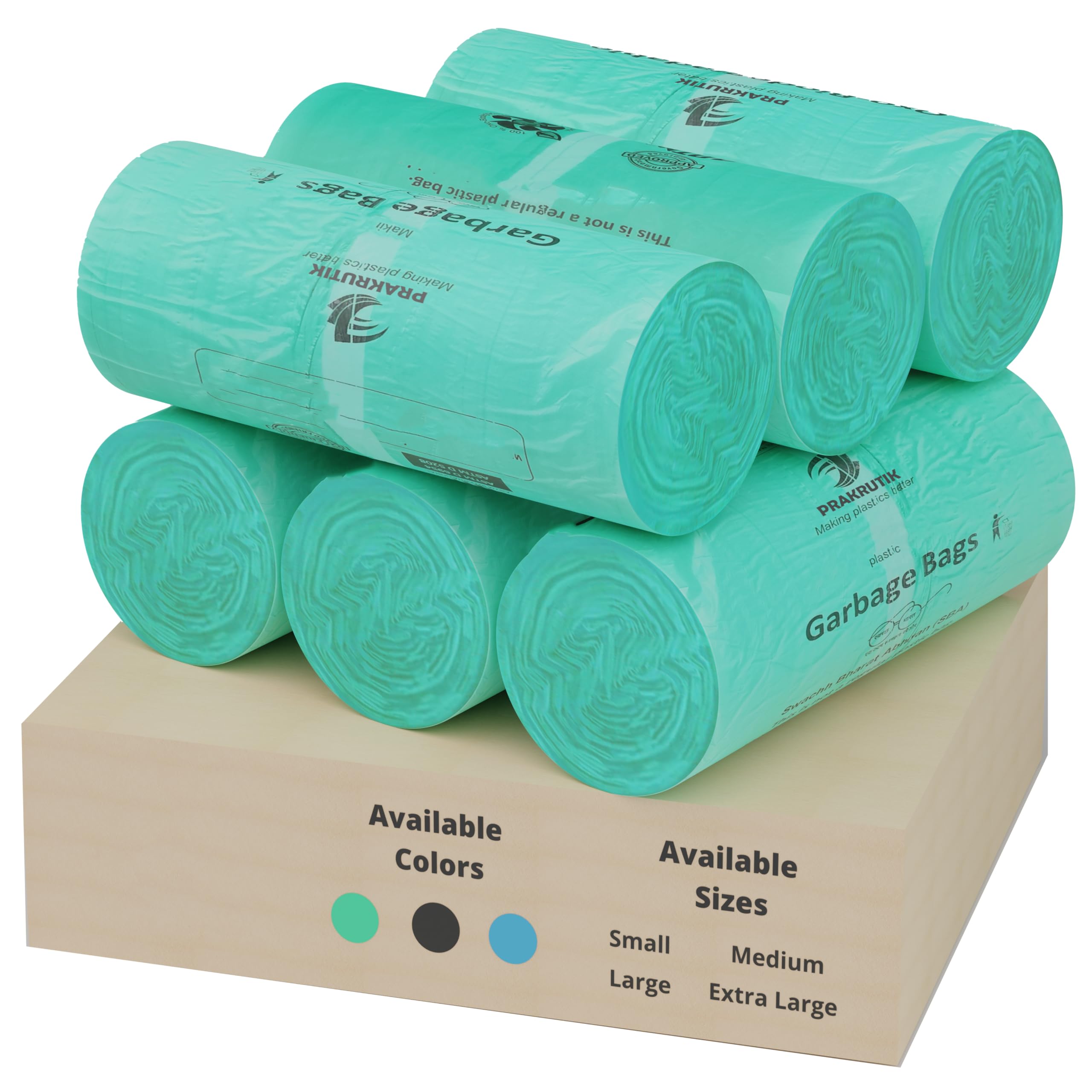 PRAKRUTIK Garbage Bags For Kitchen,Office,Large Size (60Cmx81Cm)/(24 Inchx32 Inch),(90 Bag).(Green) - Plastic, Count (B08DF89SJS) Amazon Price History, Amazon Price Tracker