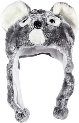 Miniatura 10 de Bioterti Gorros de animales divertidos de felpa de un tamaño de poliéster con forro polar