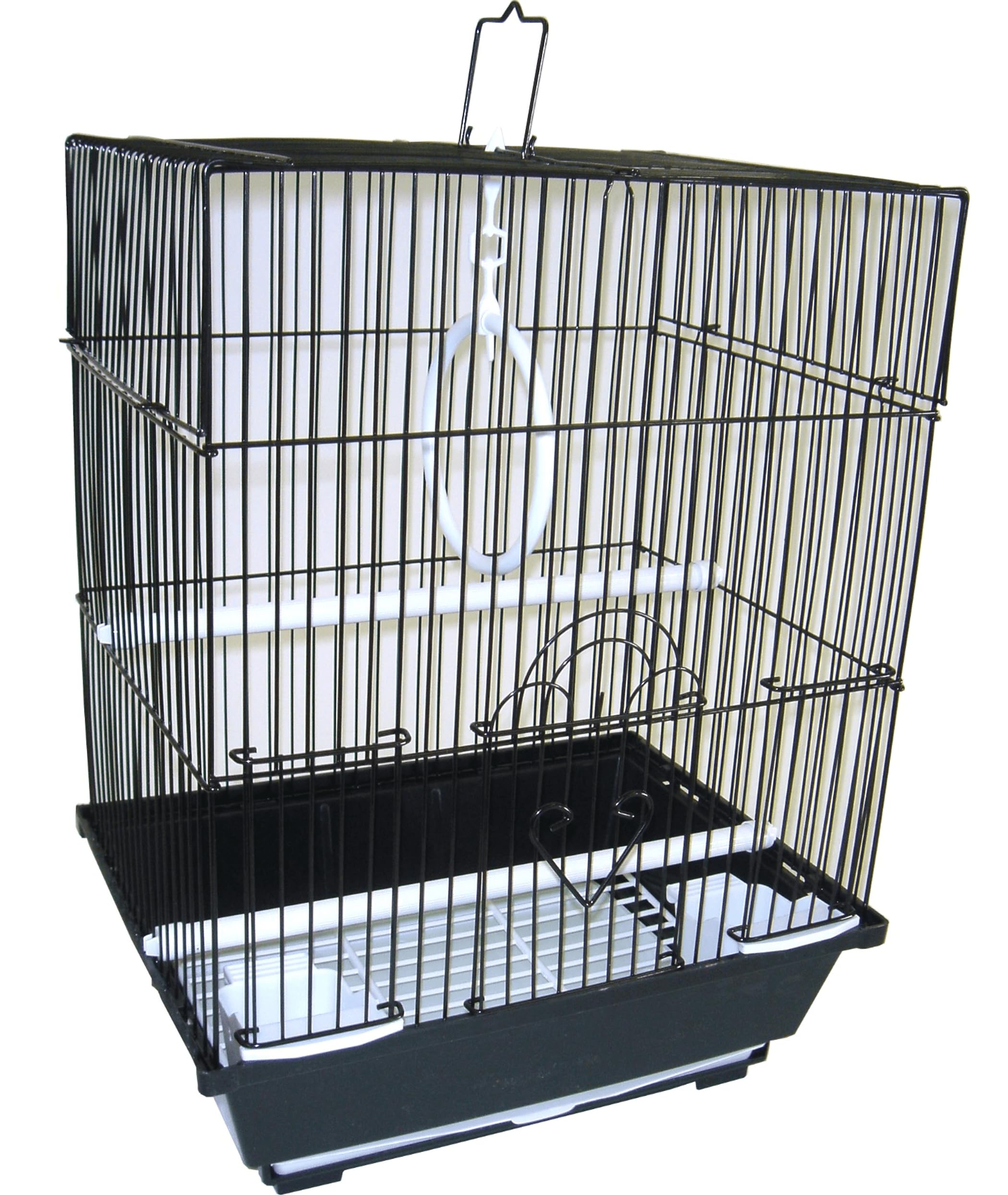 YML A1124MBLK Sittichkäfig, flach, klein, 27,9 x 21,6 x 35,6 cm