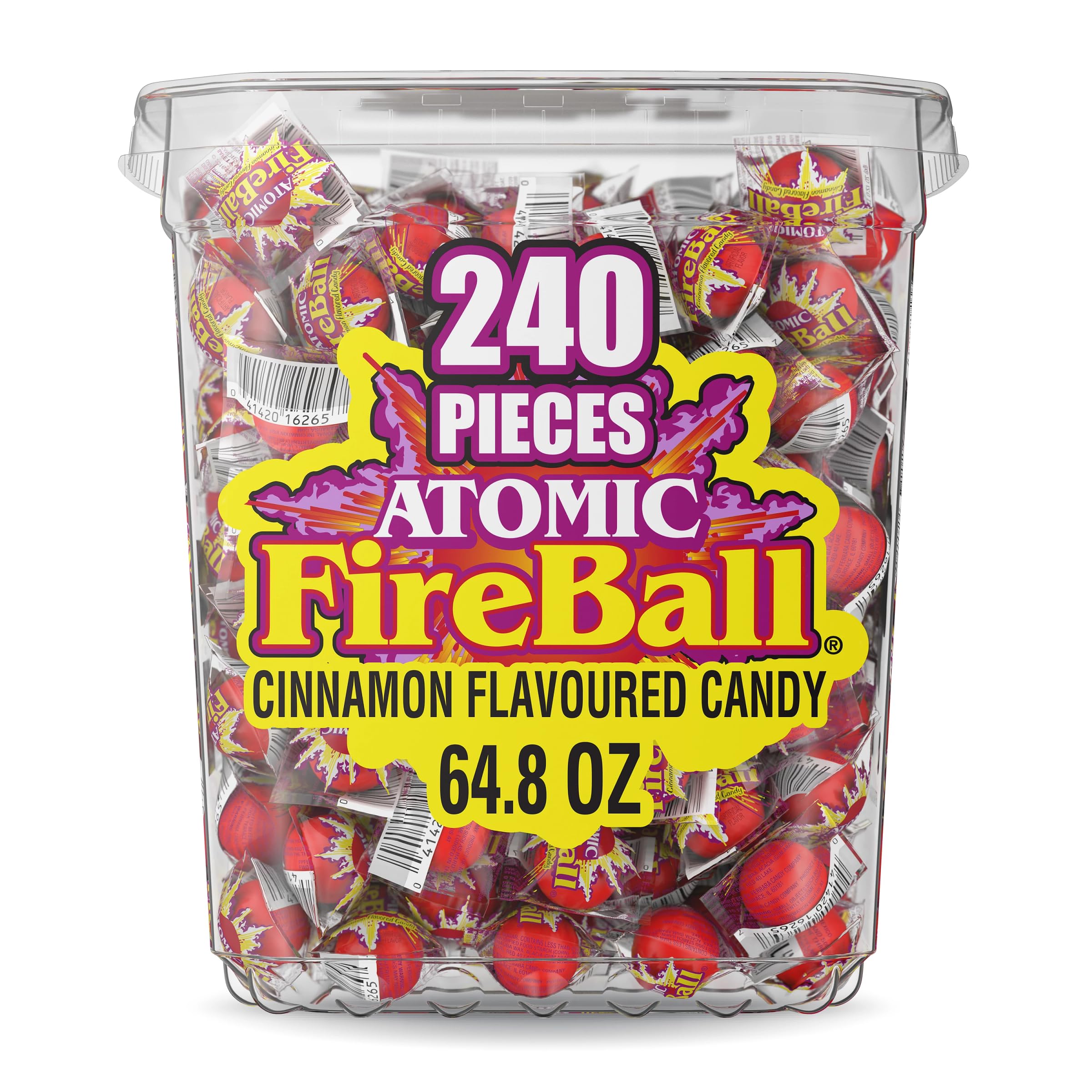Wonka Atomic Fireball Cinnamon Hard Candy, 240 Count