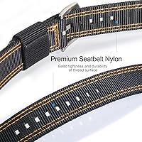 Vista 6 de torbollo Correas de reloj de liberación rápida, correa de reloj dura de 0.709 in para muñeca grande, correa de nailon de calidad y hebilla cepillada