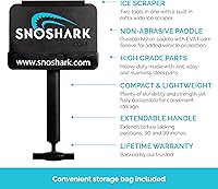 Vista 3 de El cepillo original para quitar nieve para automóvil, plegable para un almacenamiento cómodo, se extiende hasta 39 pulgadas, resistente y duradero