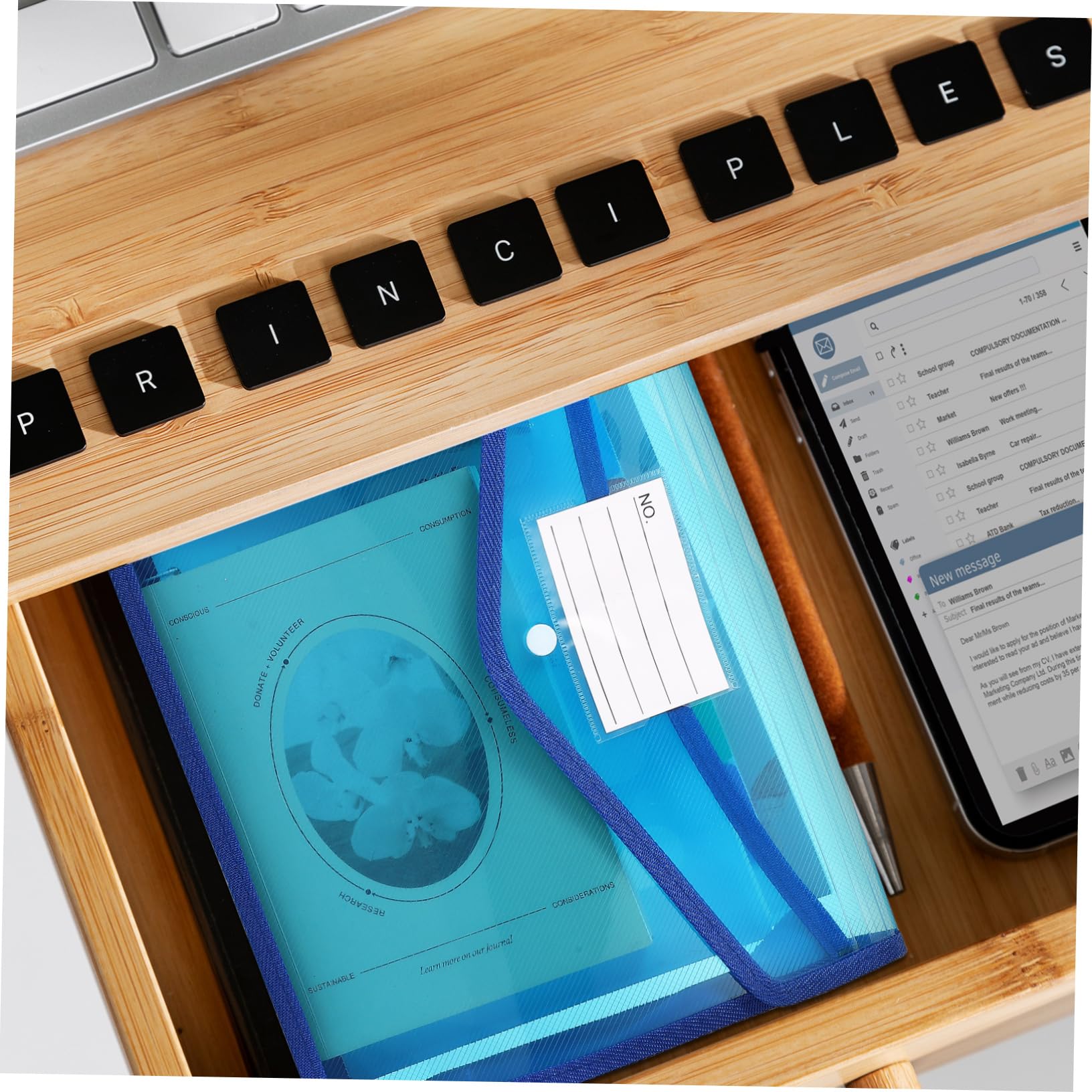Mipcase 7pezzi Cartella Portadocumenti Espandibile in Formato Con Tasca Per Etichette e Chiusura Bottone Per Organizzazione Di Documenti e Appunti